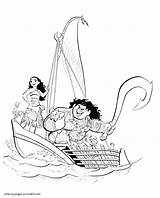Moana Coloring Pages Printable Print Disney Cartoon Characters Look Other sketch template