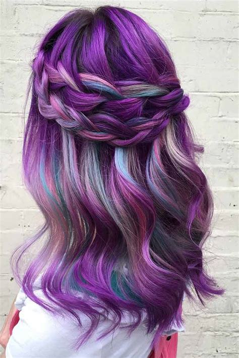 30 Inspirational Ideas To Braid Your Purple Hair