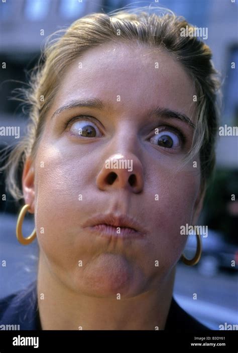 woman holding breath stock photo alamy