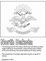 Flag State Symbols Dakota North Kidzone Geography Northdakota Ws Usa sketch template
