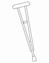 Crutches Crutch Template Sketch sketch template