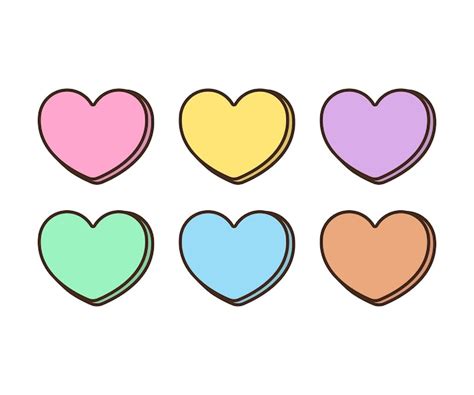 Valentines Day Candy Hearts Clipart Love Conversation Heart Clip Art