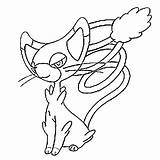 Pokemon Glameow Coloring Pages Pokémon Mega Drawings Morningkids sketch template