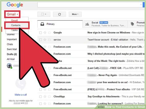 ways  find contacts  gmail wikihow