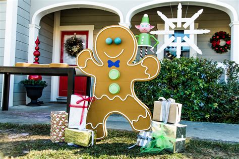 diy front yard gingerbread man home family hallmark channel