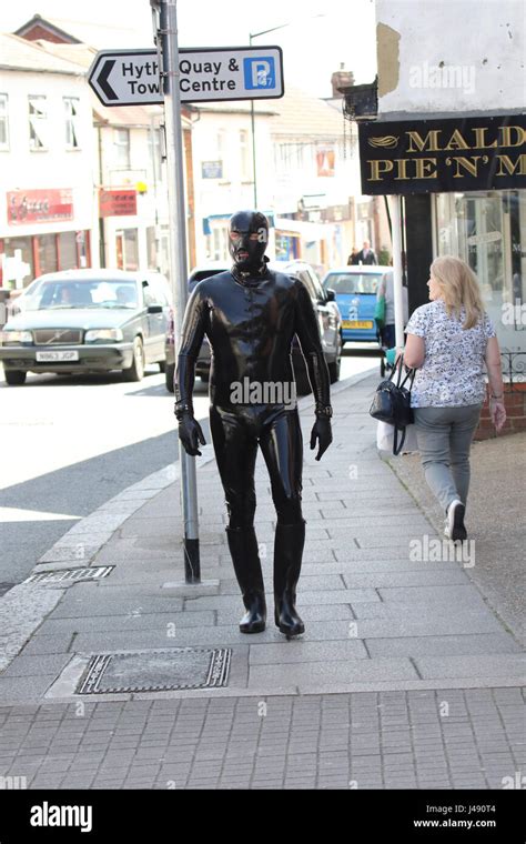 Maldon Essex Uk 10th May 2017 The Gimp Man Of Essex Appears In The