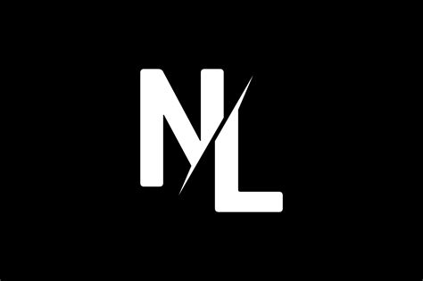 monogram nl logo design graphic  greenlines studios creative