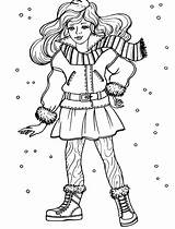 Coloring Pages Girls Fashion Printable Fashionable Christmas Kids Girl Only Popular Print Games Filminspector Library Clipart Coloringhome Choose Board 2021 sketch template