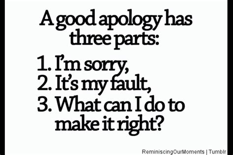 an meaningful and sincere apology has all three components quotes