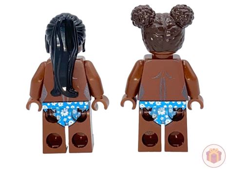 Naked Dark Skinned Minifigures With Breasts Printed On Lego Etsy