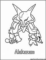 Alakazam Pokemon Coloring Pages Electric Drawing Plusle Minun Getcolorings Fun Getdrawings Paintingvalley Print Color sketch template