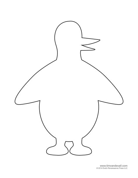 penguin template coloring pages clipart pictures  crafts
