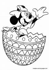 Easter Coloring Pages Mouse Mickey Disney Egg Minnie Print Color Printable Colouring Maatjes Off Pluto Jumping Christmas Duck Kids Getcolorings sketch template