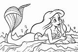 Mermaid Coloring Pages Ariel Mermaids Drawing Printable Kids Cool2bkids Pdf Girl Little Princess H20 Sitting Cute Color Disney Rock Cool sketch template