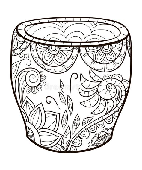adult coloring bookpage  cute cup  tea  relaxing stock vector