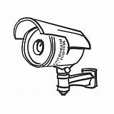 Telecamera Camera Doodle Bewakingscamera Vettoriale Seguranca Segurança Sicurezza Vetores Vettori Vettore Modificare Mesi sketch template