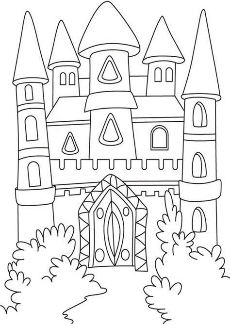 easy  print castle coloring pages tulamama