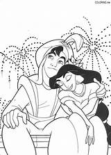 Coloring Pages Jasmine Aladdin Princess sketch template
