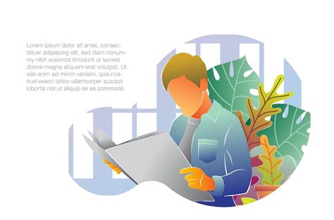 reading vector illustration design template place