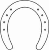 Shoe Horse Horeshoe Single Outline Clker Lucky Double Clip sketch template