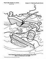 Paul Coloring Shipwreck Pages Apostle Barnabas Bible School Sunday Acts Paulus Kids Shipwrecked Colouring 27 Missionary Story Ship Journey Color sketch template