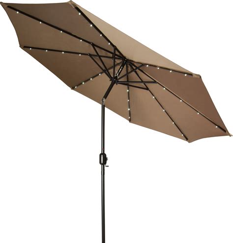 deluxe solar powered led lighted patio umbrella tan walmartcom