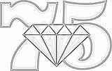 Diamond Coloring Anniversary 75 Printable Years Numbers Diamanten Kleurplaten Van sketch template