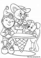 Noddy Coloring Colouring Pages Bumpy Dog Cat Book Printable Books sketch template