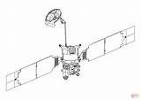 Coloring Satellite Pages Satelite Printable Spacecraft Color Drawing sketch template