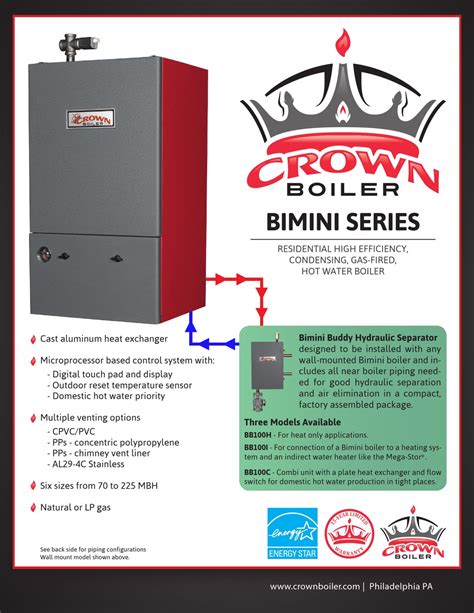 crown boiler bimini series specifications   manualslib