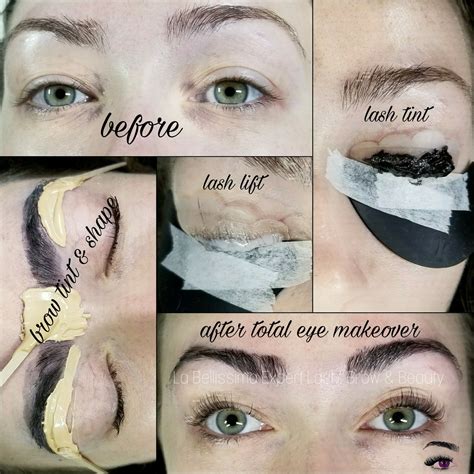 lash lift tint  brow wax tint process   total eye