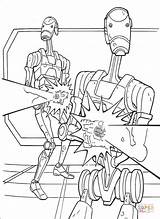 Droid Droids Darth Malvorlagen Kampfdroiden Menace Rex sketch template