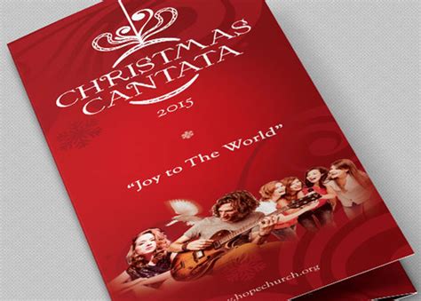 christmas cantata brochure template graphicmule
