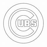 Cubs Chicago Logo Coloring Outline Pages Clip Drawing Mlb Drawings Svg Transparent Color Vector Los Bear Printable Logos Dodgers Angeles sketch template