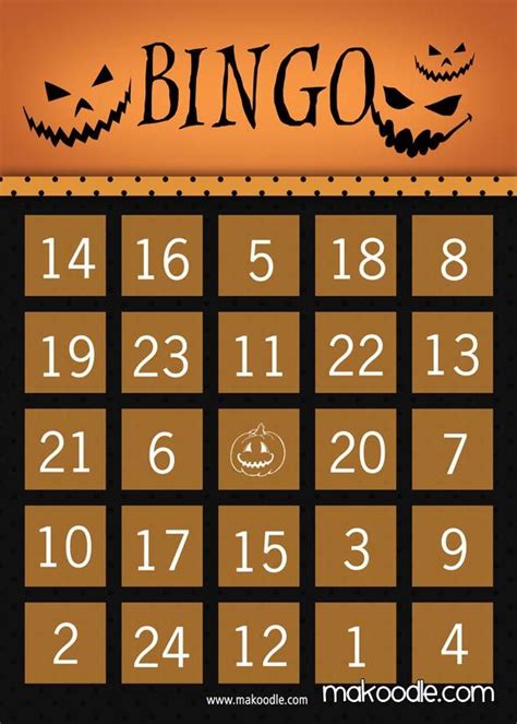 printable halloween bingo makoodle halloween printables