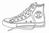 Converse Coloring Shoes Star Pages Highly Detailed sketch template