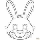 Mask Coloring Rabbit Pages Printable Masks Drawing Animal sketch template