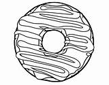 Donut Coloring Pages Kids Frosting sketch template