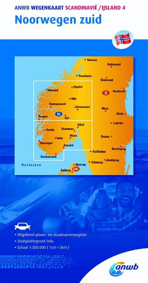 bolcom anwb wegenkaart scandinavieijsland  noorwegen zuid