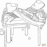 Nike Coloring Pages Albanysinsanity Sneakers Printable sketch template