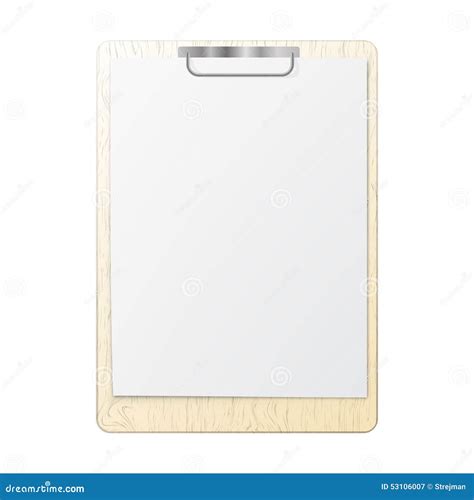 blank white page clip stock vector illustration  empty
