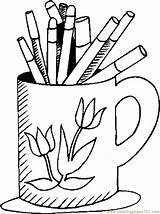 Coloring Pages Markers Marker Supplies School Color Printable Pad Mug Getcolorings Education Print Getdrawings Comments Dot Colorings sketch template