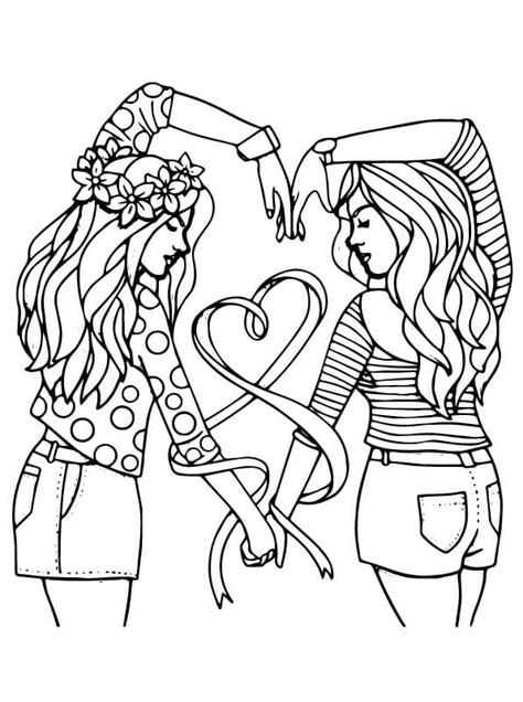 friends   coloring page  printable coloring pages