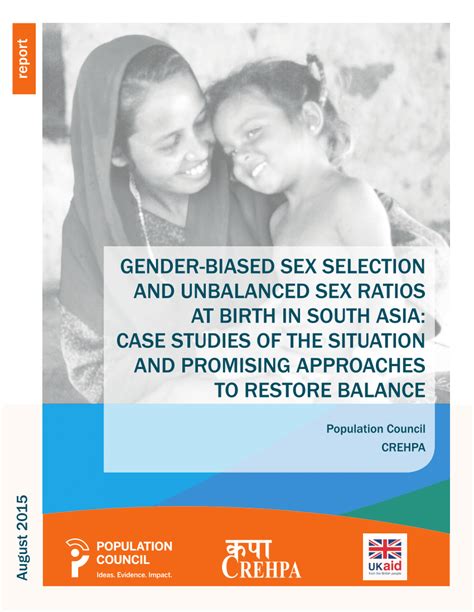 pdf gender biased sex selection and unbalanced sex ratios at birth in