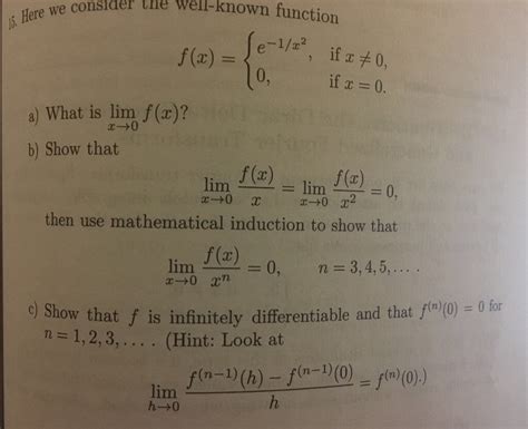 Solved Here We Consider Te Well Kown Function If X 0 0