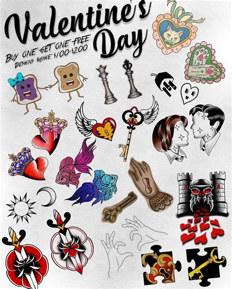 v day flash sheet 1 of 2 these are couples tattoos so we ll be
