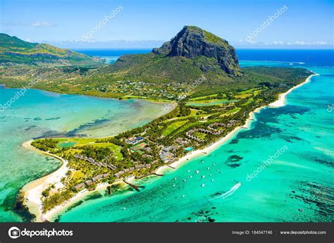 pictures mauritius aerial view  mauritius island stock photo