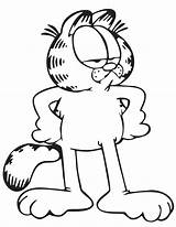 Garfield Coloring Comic Strip Characters Standing Printable Cartoon Print Coloringhome Popular sketch template