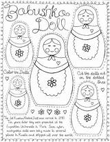 Nesting Coloring Babushka Matryoshka Sketchite sketch template