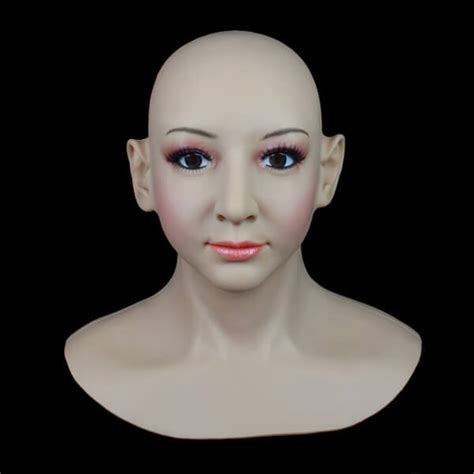 realistic full head silicone mask for transvestites crossdresser female